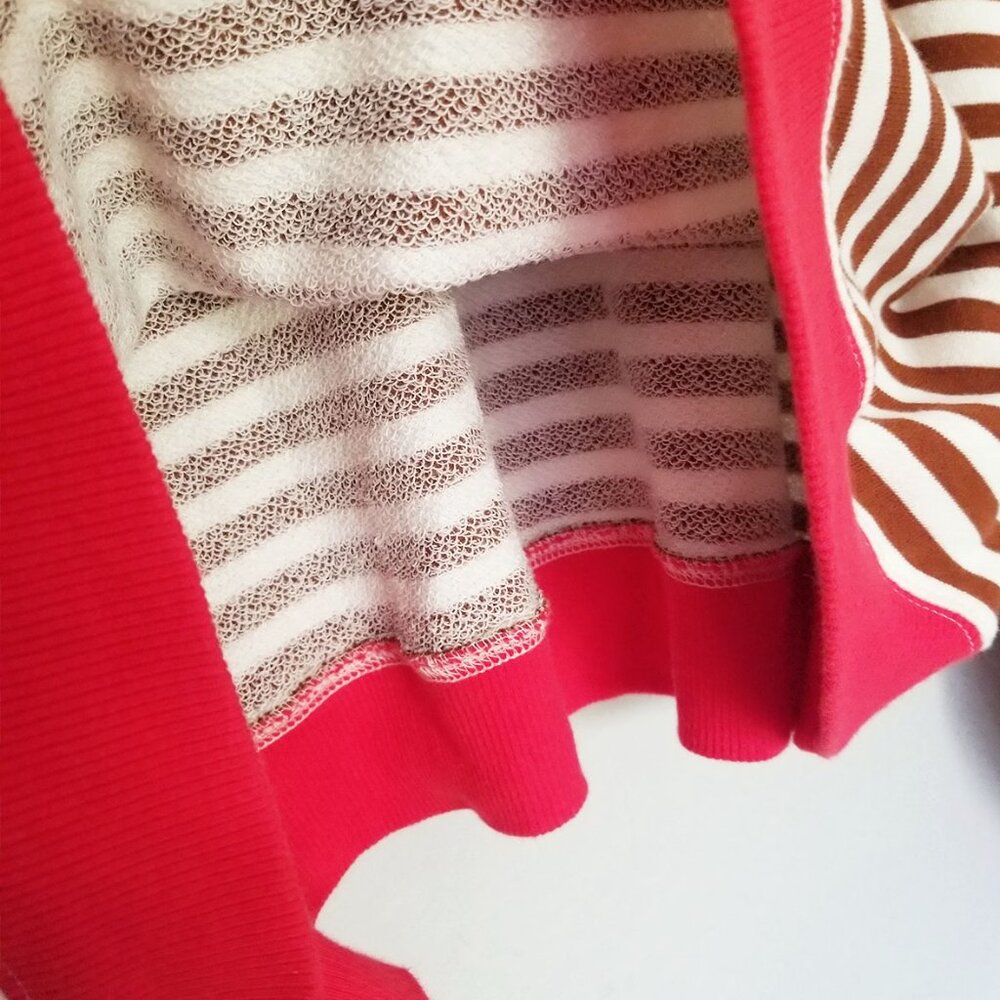 Free People We The Free Classic Striped Oversized Crewneck S Coffee Combo $98 - Picture 16 of 16